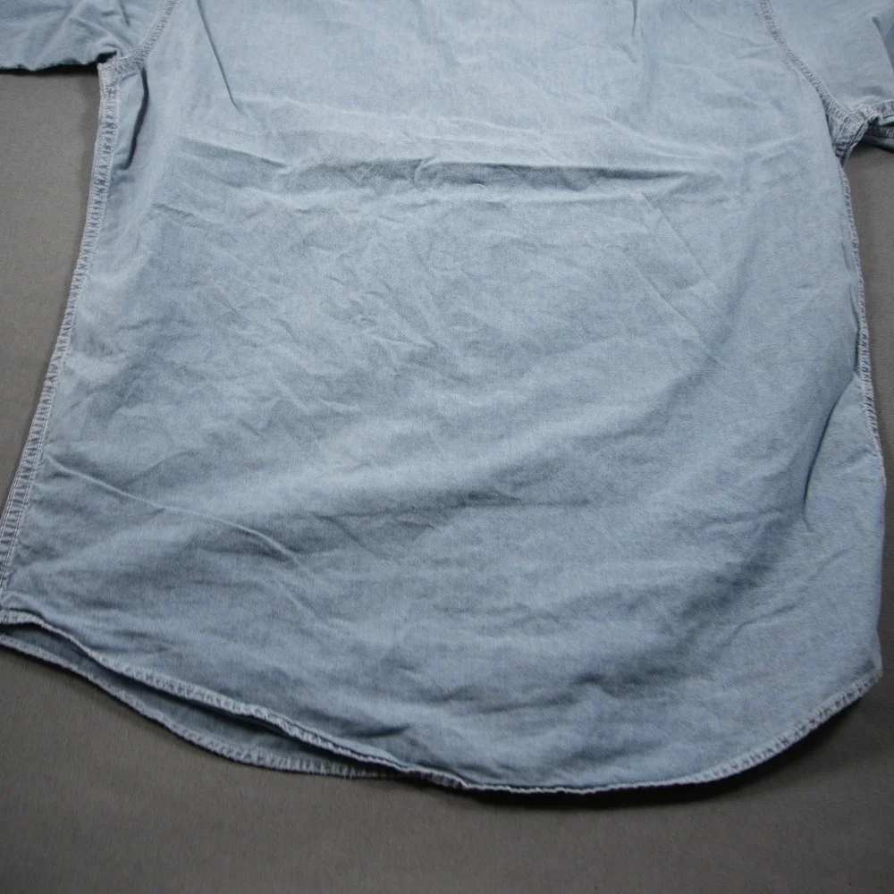 Vintage Big Mac Workwear Chambray 2 Pocket Short Sleeve Men Shirt L